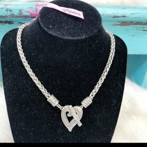BRIGHTON~ Heart Toggle Focal~Heavy Wheat Necklace